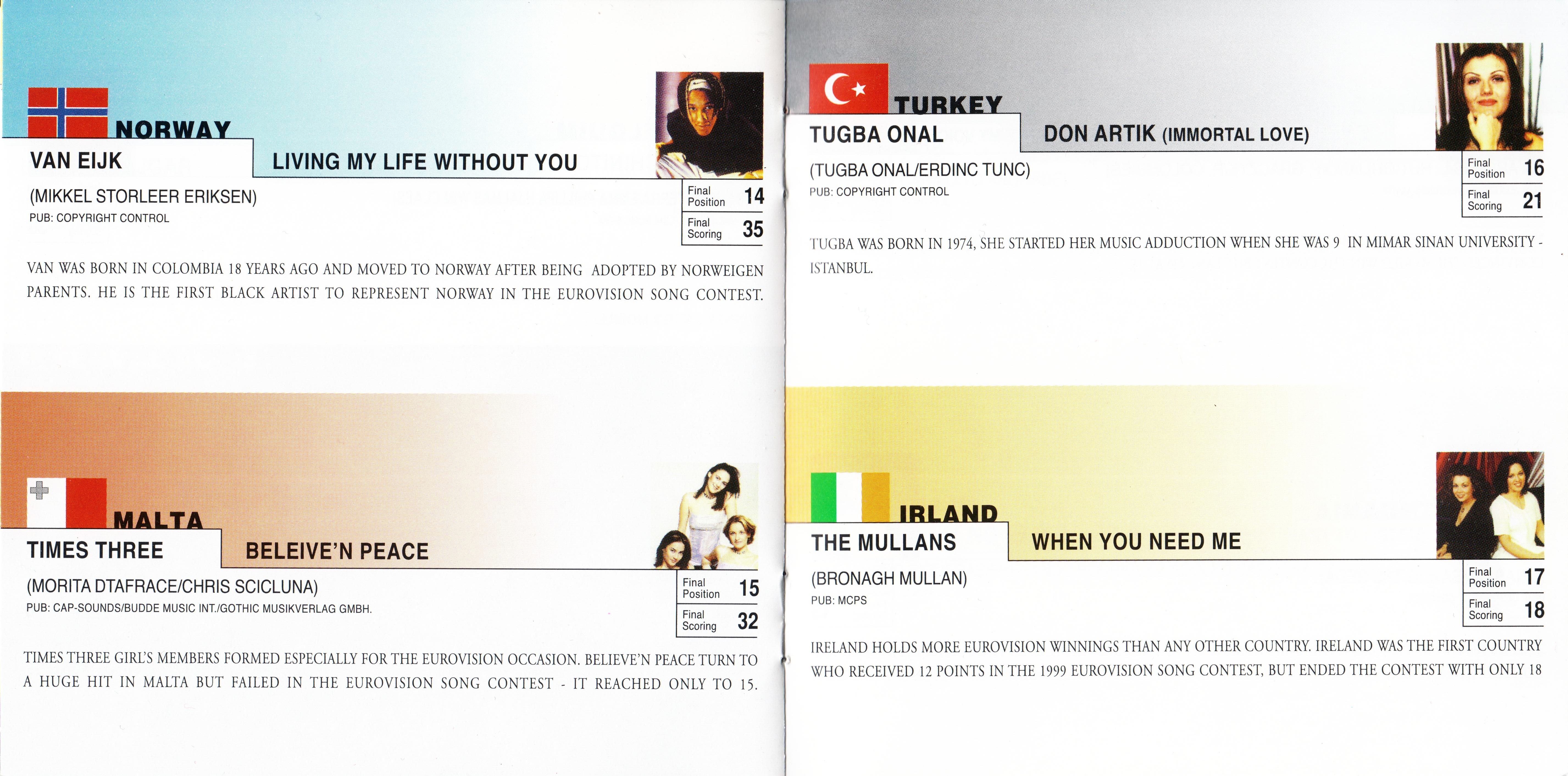 Eurovision Song Contest 1999; Israel : Booklet 6